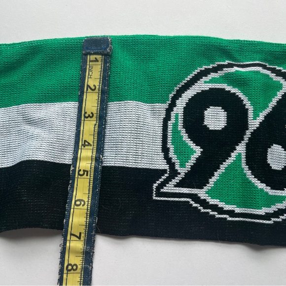 Green and Black Striped 96 Soccer Scarf - Picture 4 of 7